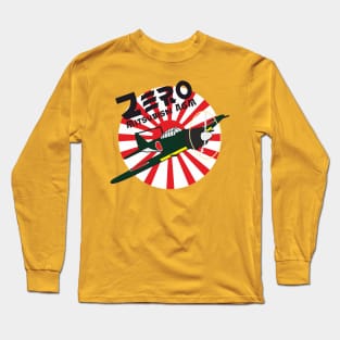 Japanese Mitsubishi A6M ZERO fighter jet Long Sleeve T-Shirt